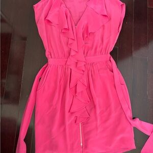 Teenflo Fuchsia Ruffle Mini Dress